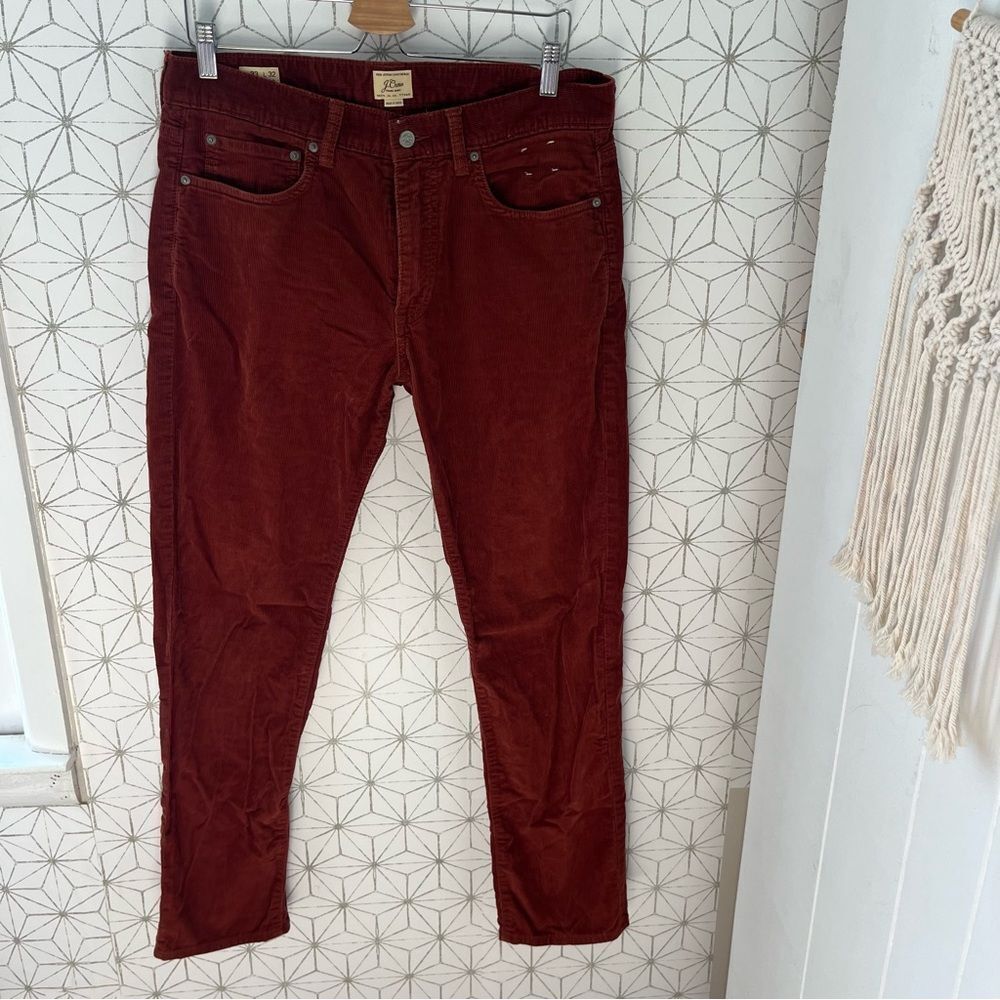 J. Crew Corduroy Pant Slim Rust